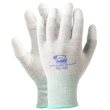 MECHANIC AS02 Anti-static Carbon Fiber Gloves &ndash; Protective PU Coating for Electronics Repair