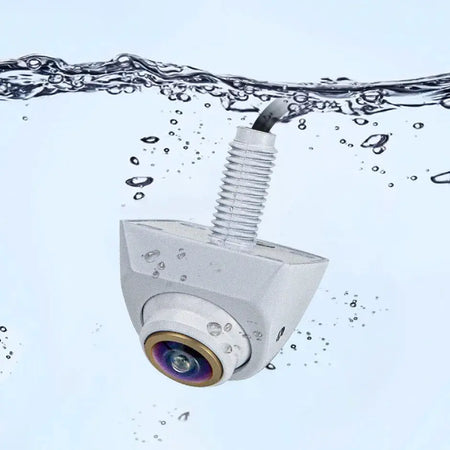 White AHD 1080P 360 Adjust Car Reverse Backup Camera with Dynamic Trajectory Line for Android DVD Video Monitor by InterCyprus Trading Ltd