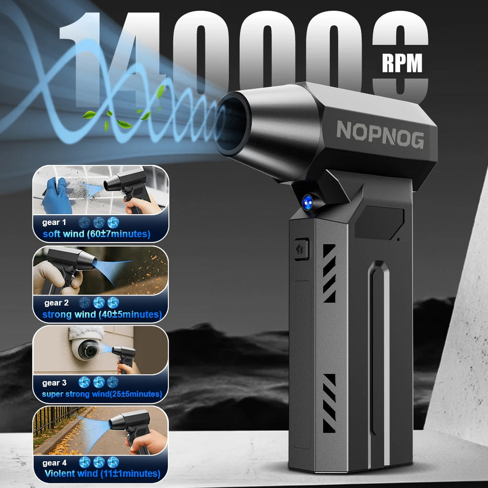 Portable Turbo Blower Fan 140000RPM for Car and RV Dust Removal