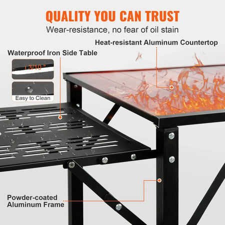 Portable Aluminum Folding Camping Table With Sink
