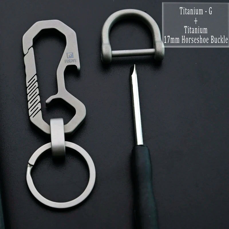 Luxury Titanium Keychain - Ultra Lightweight Carabiner for Men G-M17