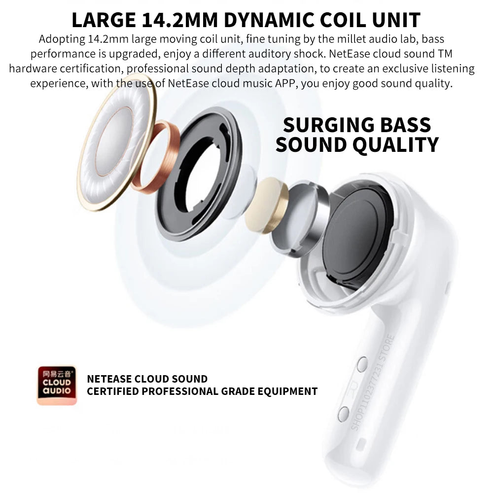 Xiaomi Redmi Buds 6 Vitality Edition Bluetooth 5.4 Earphones with Noise Reduction and 30H Battery Life