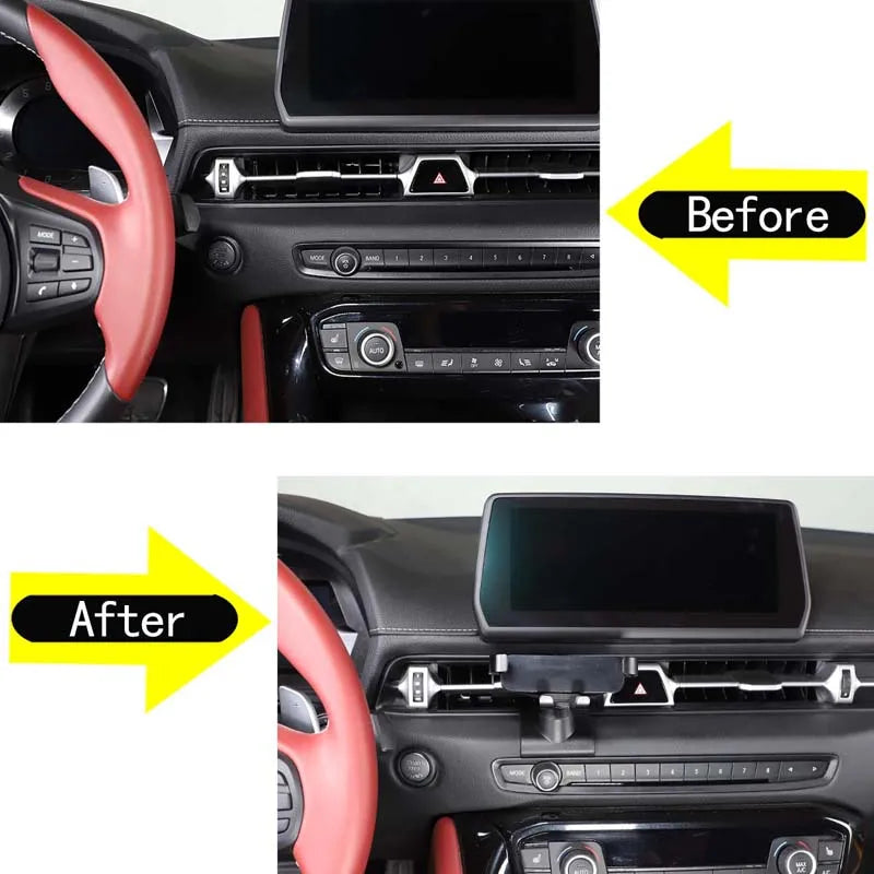 Supporto per telefono cruscotto Toyota GR Supra MK5 A90 ABS nero