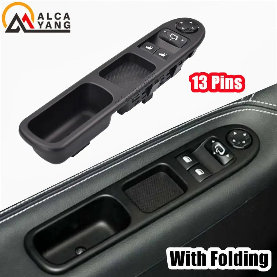 Folding Power Window Switch For Peugeot 207 207SW 207CC by InterCyprus Trading Ltd