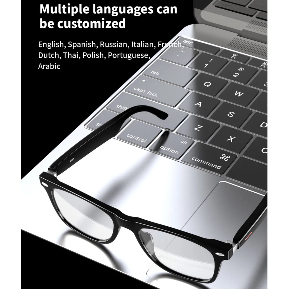 Smart Glasses AI Translator with Bluetooth, Voice Assistant, and Camera