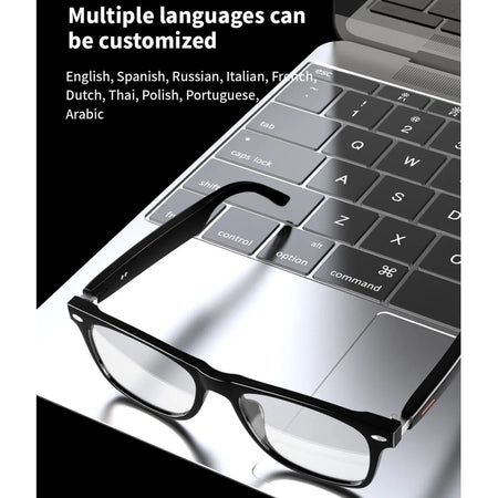 Smart Glasses AI Translator with Bluetooth, Voice Assistant, and Camera