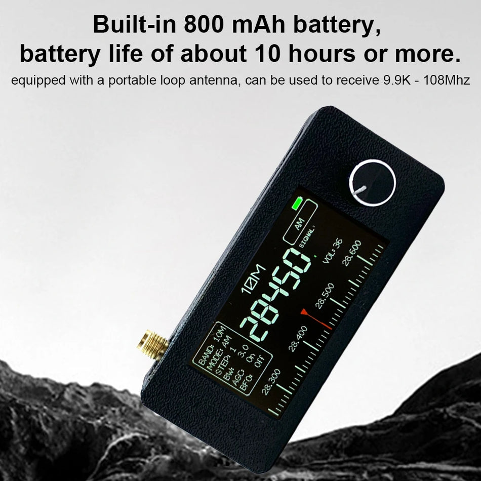 Mojoyce SI4732 Ραδιόφωνο Τσέπης Όλων των Ζωνών 0.5 έως 108MHz Οθόνη