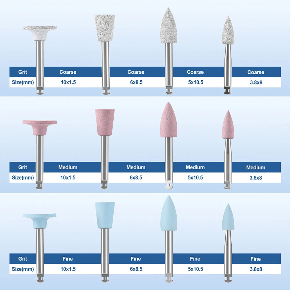 RA2.35mm Dental Silicone Grinding Heads 12pc &ndash; Autoclavable