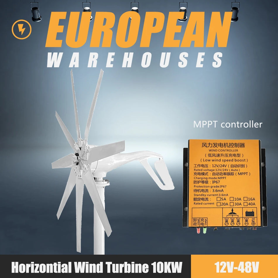 Generatore Eolico da 3KW con Controllore MPPT 12V 24V 48V