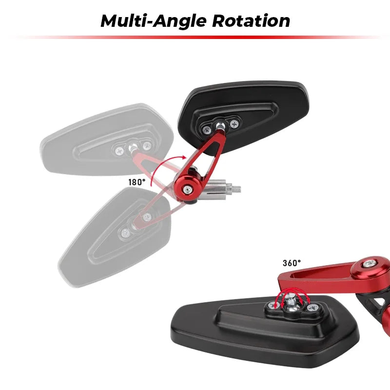 Καθρέφτης άκρου μπάρας μοτοσυκλέτας Universal 7/8 ίντσας αλουμινίου πλευρικός πίσω όψη