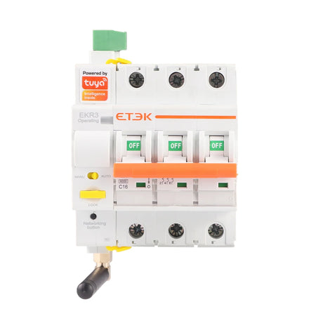 ETEK EKR3 WiFi Smart Circuit Breaker with Timed Control and Short Circuit Protection