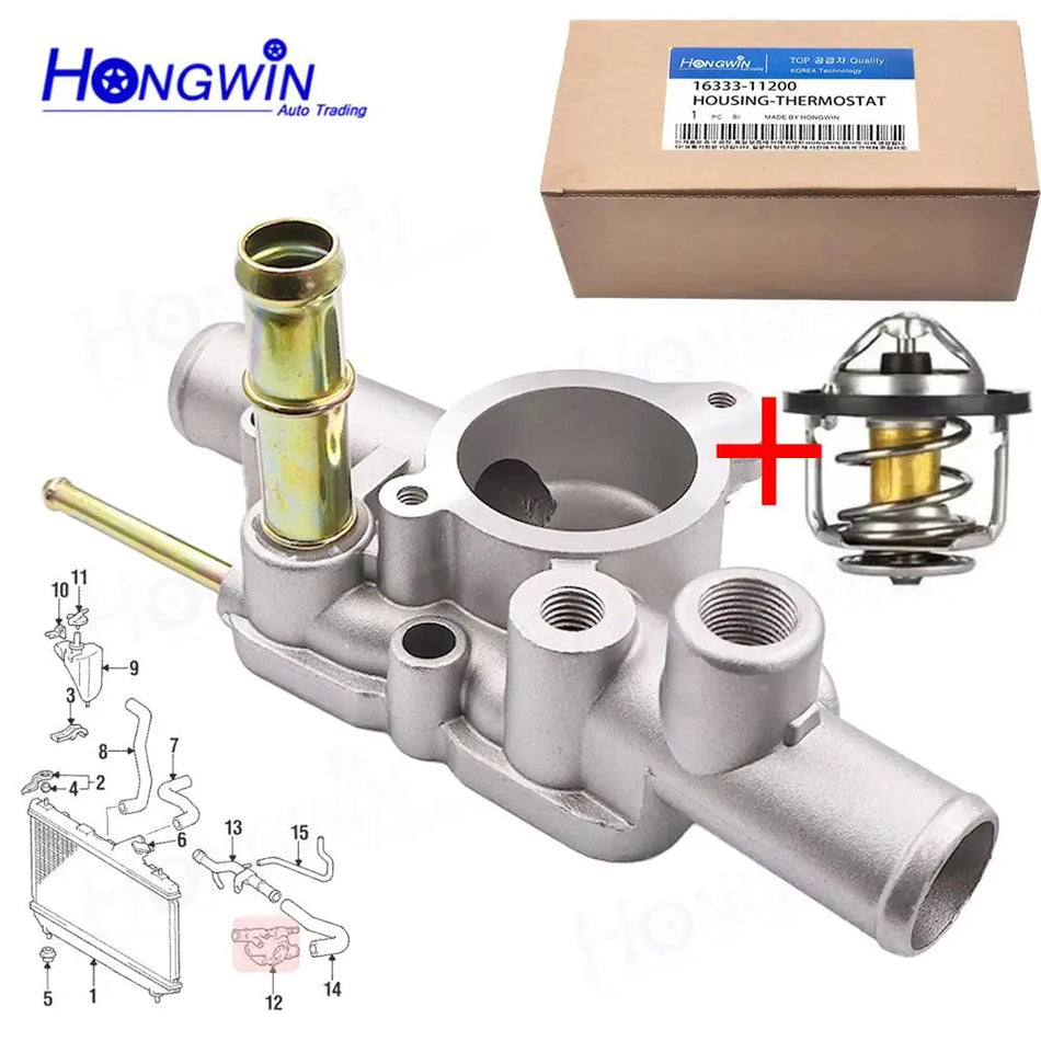 Aluminum Thermostat Housing And Water Flange For Toyota Paseo Tercel