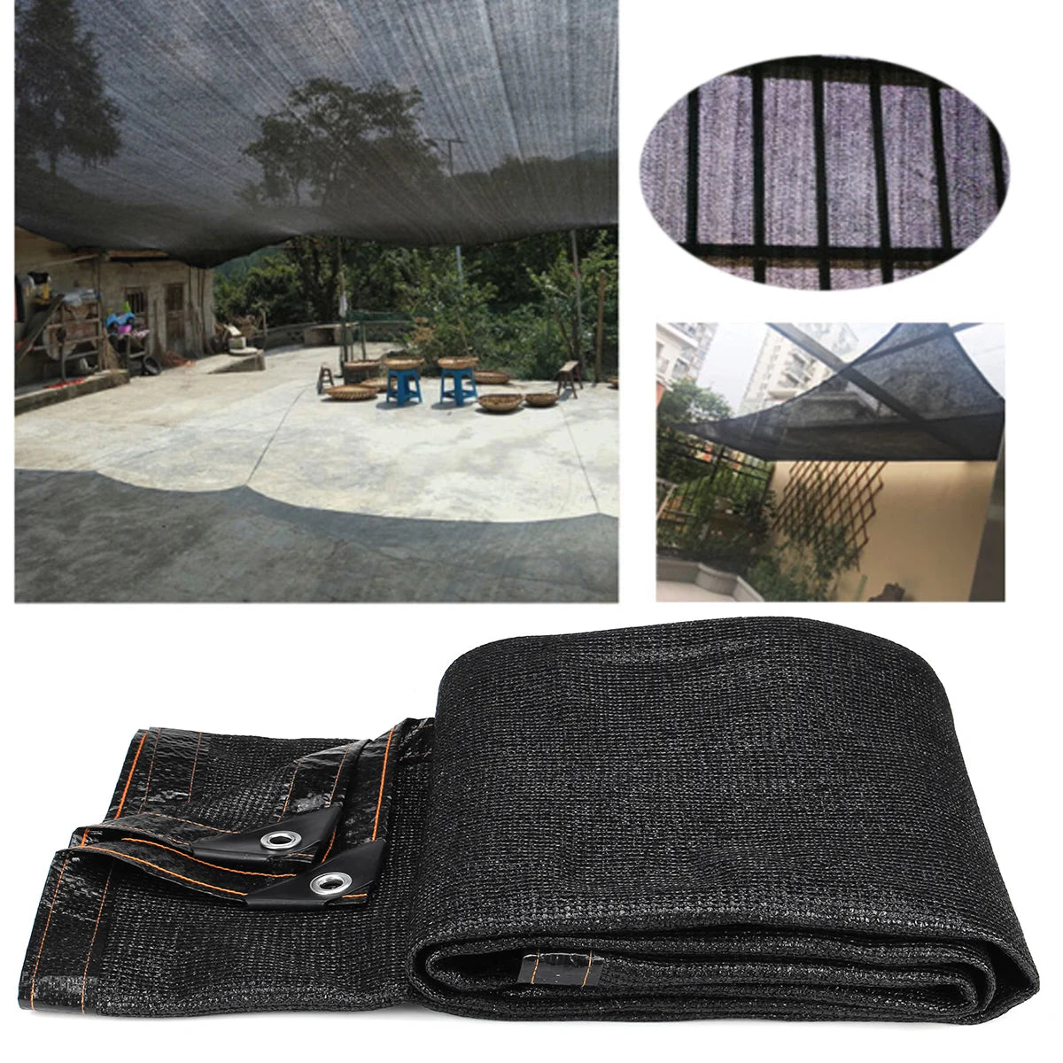 Anti-UV Balcony Sun Shade Sail - Durable Mesh Shade Cloth for Gardens and Patios