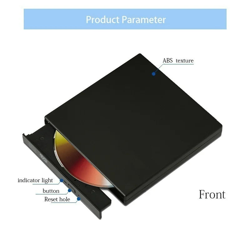 ZDSSY USB 2.0 External DVD Drive Portable Reader Windows PC