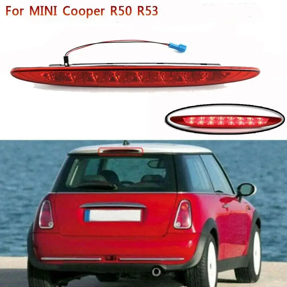 Auto Led Third Brake Light For Mini Cooper R50 R53 2002-2006 Rear High Mount 3rd Stop Brake Light Red Lens by InterCyprus Trading Ltd