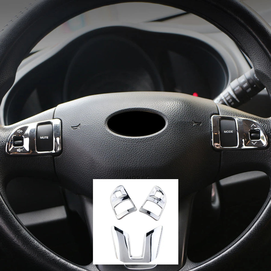 Декорация на хромирания панел на волана за Kia Sportage R 2012-2015 с премиум пасване