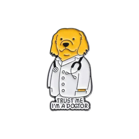 Vet Enamel Pins Stethoscope Dogtor Brooch - Ultra Cute Gift style 1
