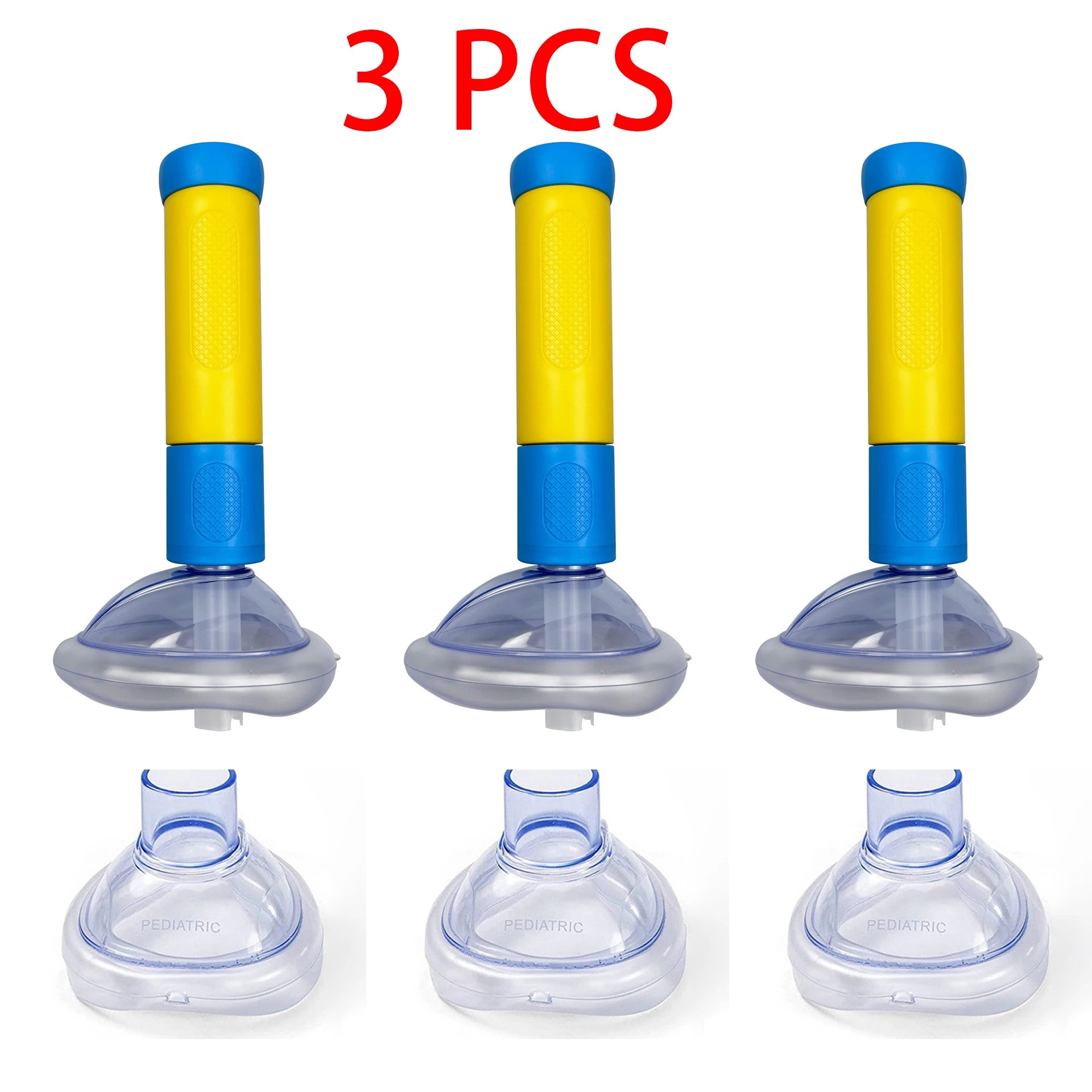 Anti Choking Life Saving Mask &ndash; Emergency Suction For CPR 3 PCS Yellow