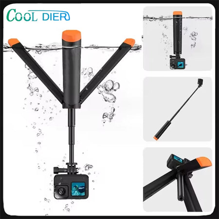 COOL DIER Underwater Buoyancy Bar Selfie Tripod for GoPro, Insta360, DJI OSMO