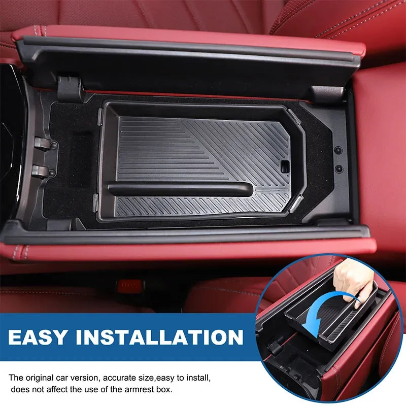 Organizer na podłokietnik z ABS w kolorze czarnym do BMW serii 5 G60 2024