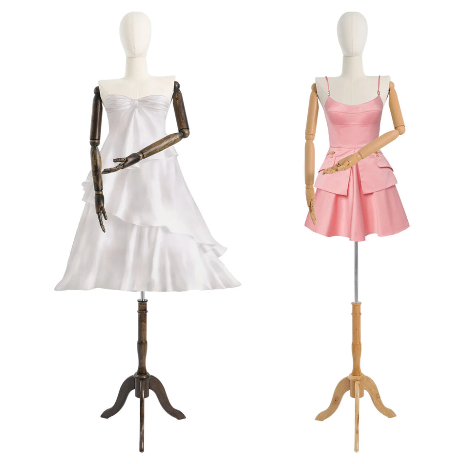 Verstelbare 78.74in Vrouwelijke Mannequin Met Driehoekige Basis