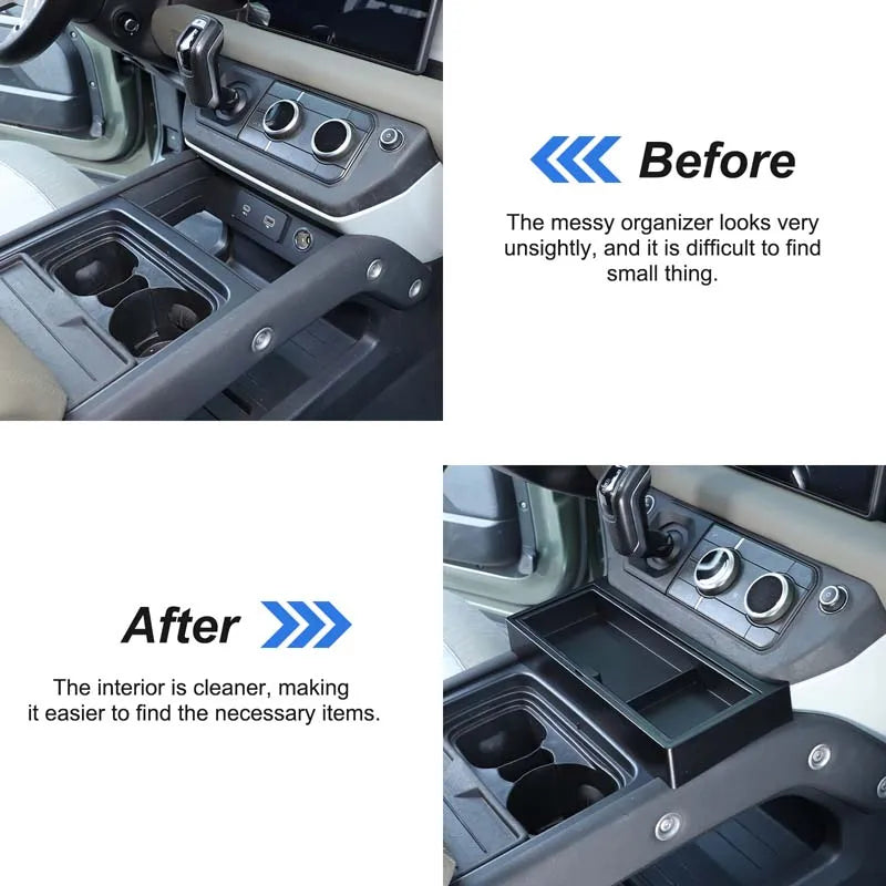 ABS sort midterkonsolbakke Defender 90 110 130 2020-25