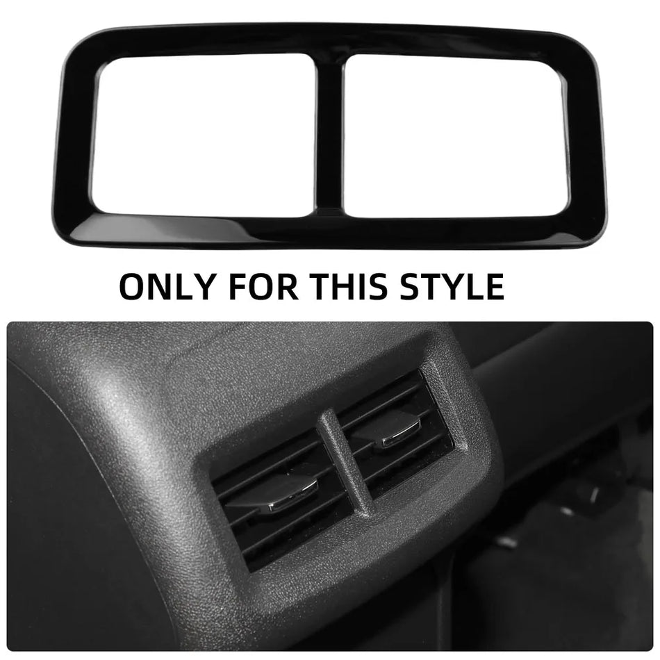 Rear Armrest Vent Frame Cover for Chevrolet Equinox 2017-2023 Polished Stainless Steel Trim