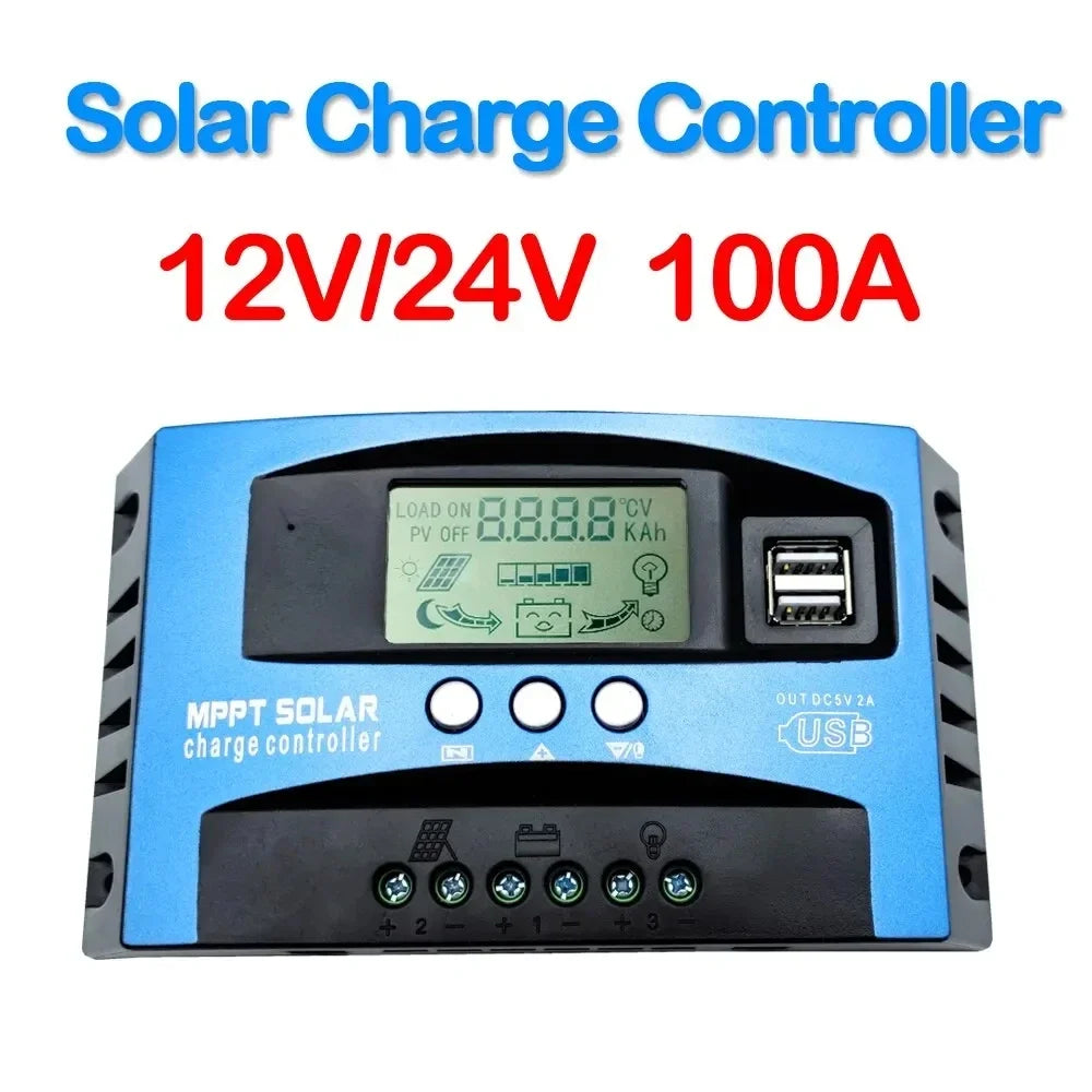 Protable Solar Charge Controller MPPT &ndash; Dual USB LCD Display