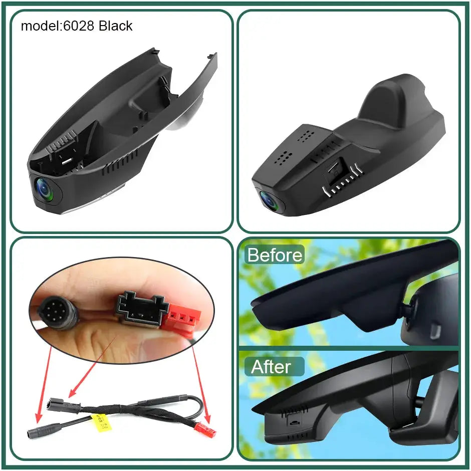 Plug and Play Hidden 4K WiFi Dash Cam Car DVR Front Rear Camera For Ford EcoSport 2015-2019 by InterCyprus Trading Ltd