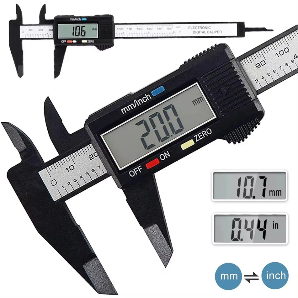 150mm Electronic Digital Caliper &ndash; Carbon Fiber Body