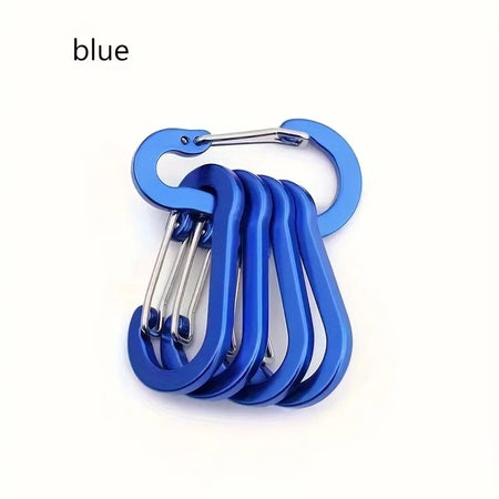 6Pcs Aluminum Carabiner Set by Booms Fishing CC1 &ndash; Durable Blue 6pcs