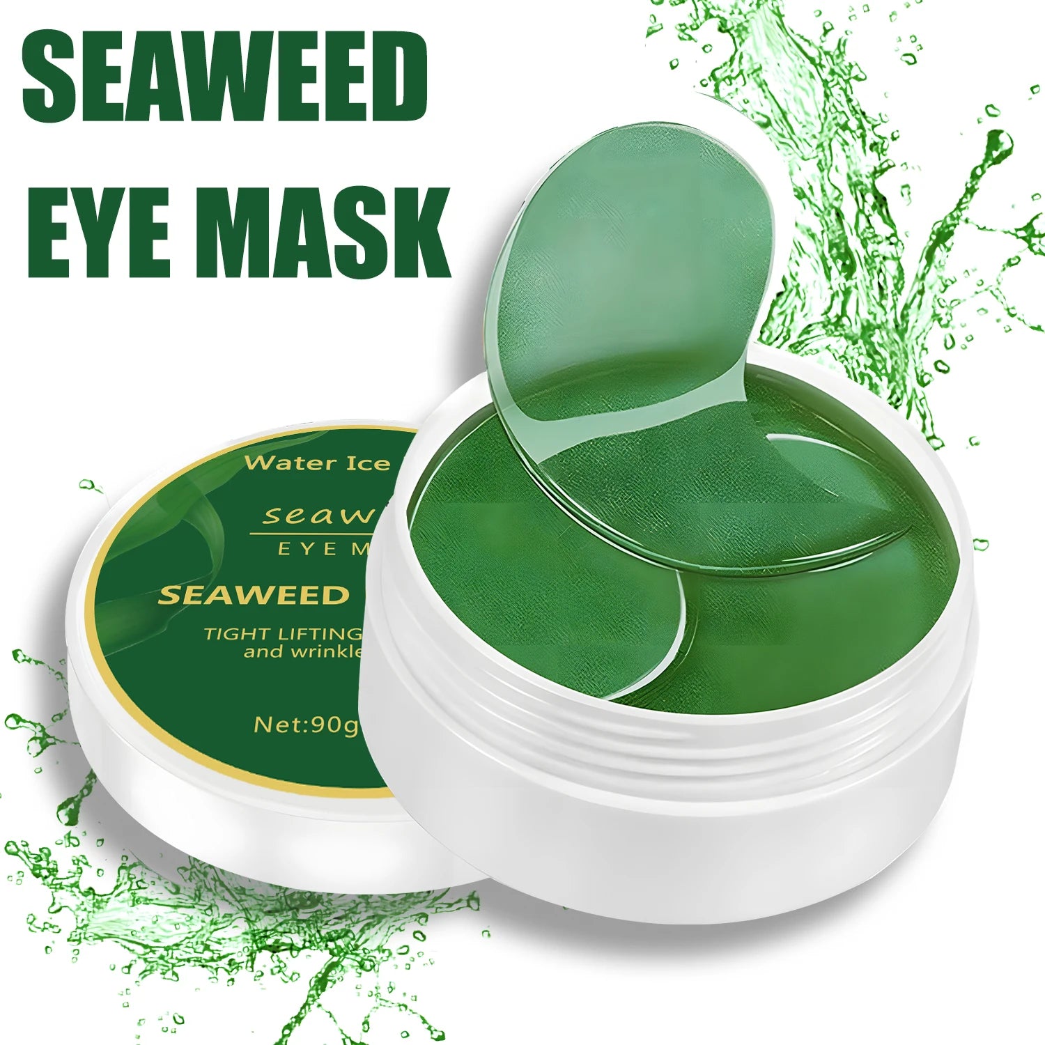 Water Ice Levin Seaweed Hyaluronic Acid Eye Mask &ndash; Reduces Dark Circles and Puffiness