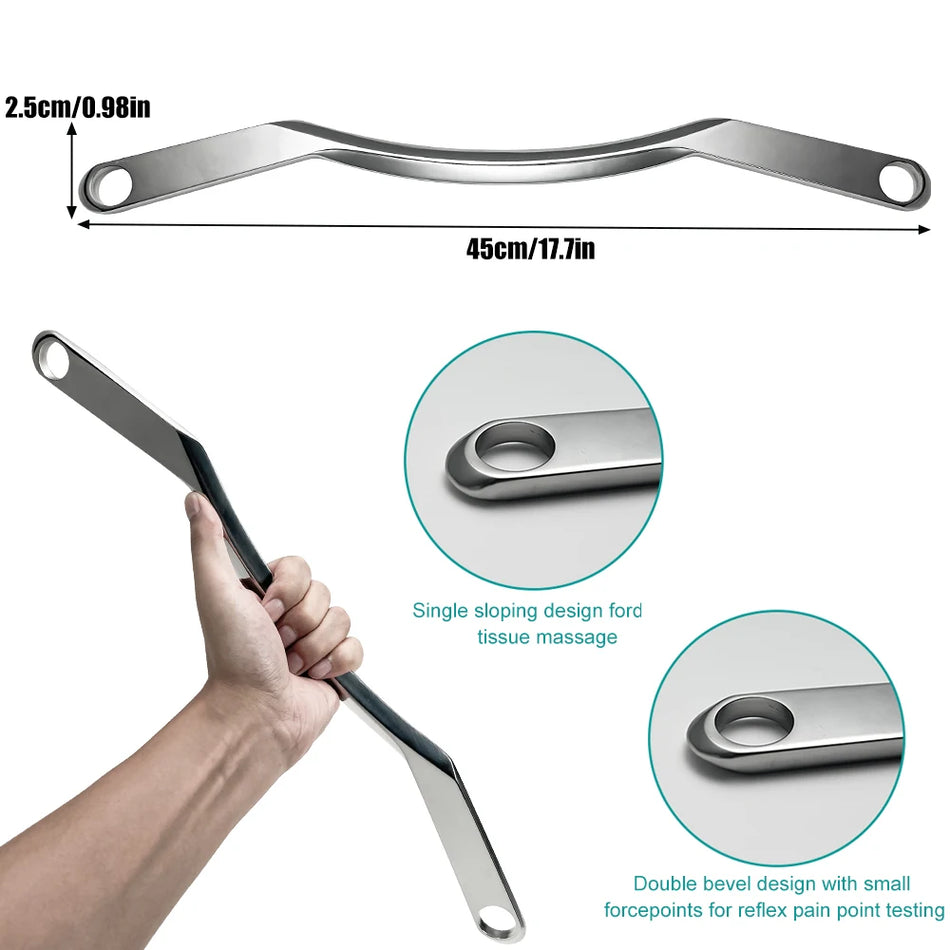 Gua Sha Stainless Steel Tool &ndash; M-Shaped Design for Versatile Massage