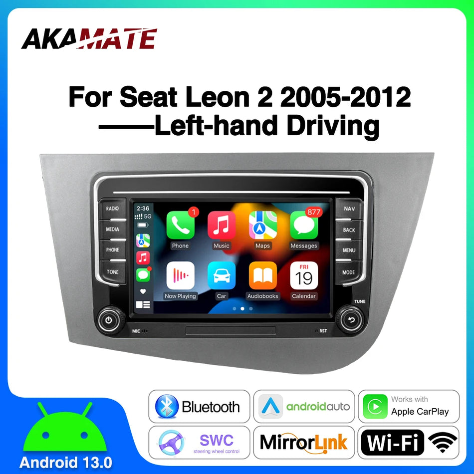 Car Radio For Seat Leon 2 05-12 LHD - CarPlay Android Auto