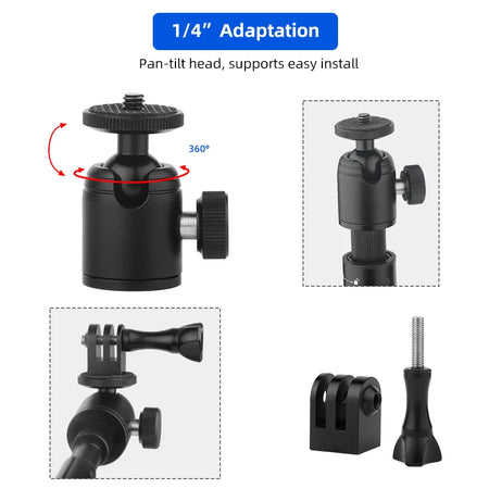 Deemount Portable Selfie Stick Kit &ndash; Adjustable Length for Perfect Shots