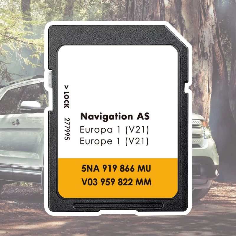 32GB SD Card GPS Navigation Europe 2025 Maps &ndash; Compatible with VW Car Sat Nav MIB2