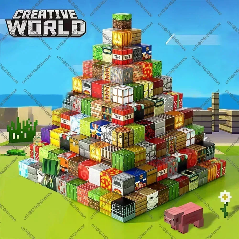 Mine World Magnet Cube Set &ndash; Educational STEM Toy Ages 3+