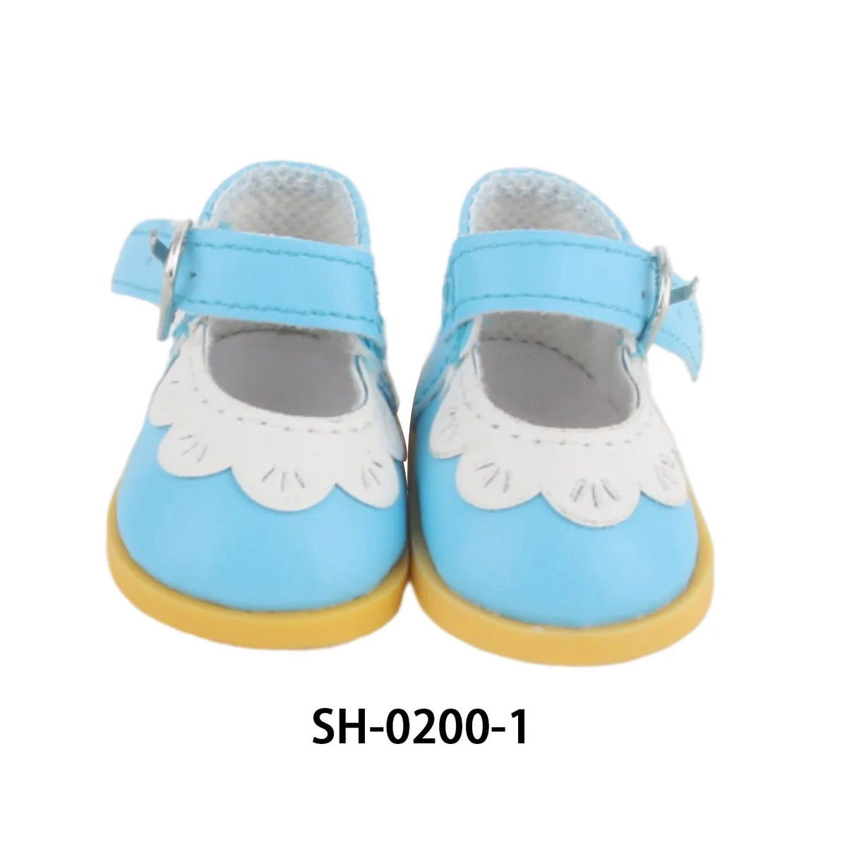 Charming 5.5CM PU Leather Mini Doll Shoes with Heart Bow for 14-Inch Dolls SH-0200-1