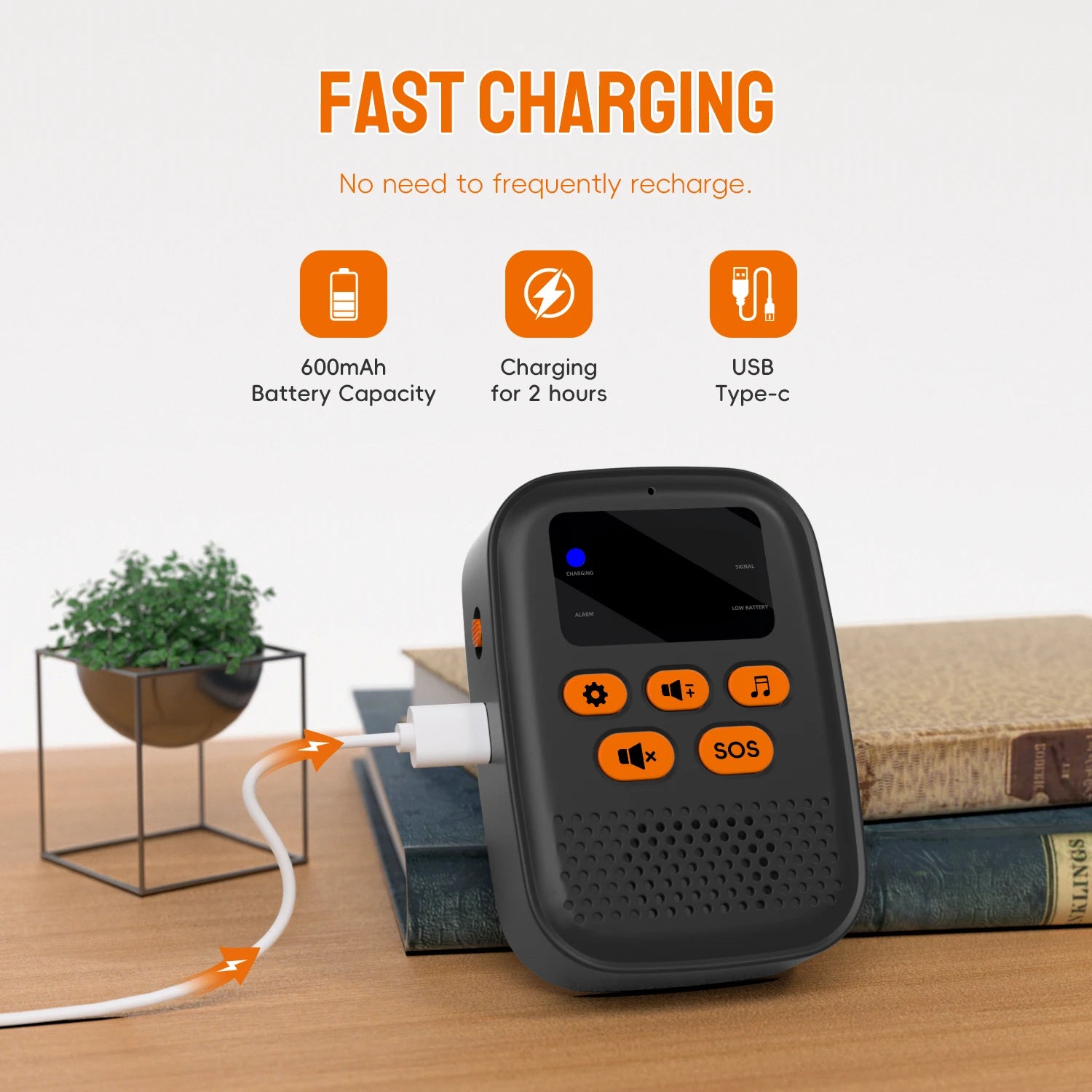 SOS Caregiver Pager &ndash; Wireless Vibration Alarm Display