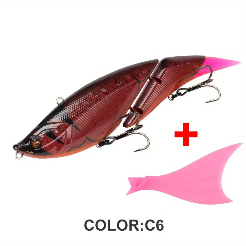 Multi-Jointed Floating Minnow Lure 19cm/55g - Realistic Swimbait for Saltwater Fishing C6 / 19cm55g