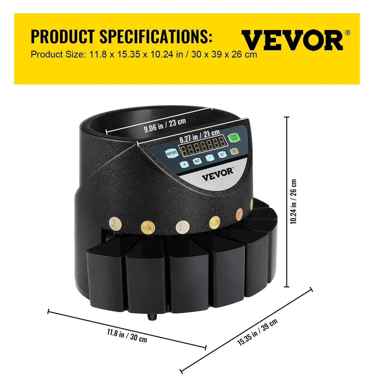 300 Coins Per Minute Coin Sorter Led Display