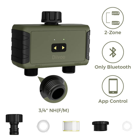 Diivoo 2-Zone Smart Sprinkler Timer 2 ZONE-NH / CHINA