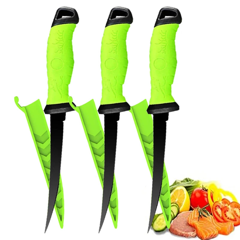 Μαχαίρι φιλεταρίσματος από ανοξείδωτο ατσάλι για ψάρι, πολυλειτουργικό μαχαίρι κουζίνας για κρέας και κοπή σε φέτες