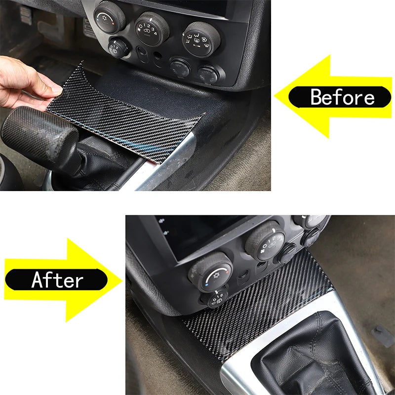 Hummer H3 Vaihteen Etupaneelin Tarra, Pehmeä Hiilikuitupinta Sisustuksen Päivitykseen, Kevyt Kestävä Autotarvike