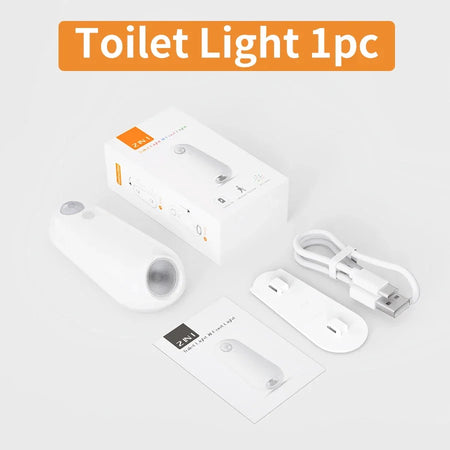 Rechargeable LED Motion Sensor Toilet Night Light for Bathroom, Bedroom, Corridor &amp; Stairs 8 colors