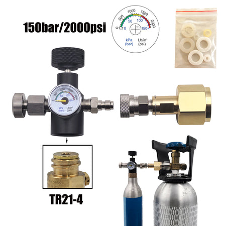 TR21-4 CO2 Refill Adapter &ndash; High Pressure Gauge System
