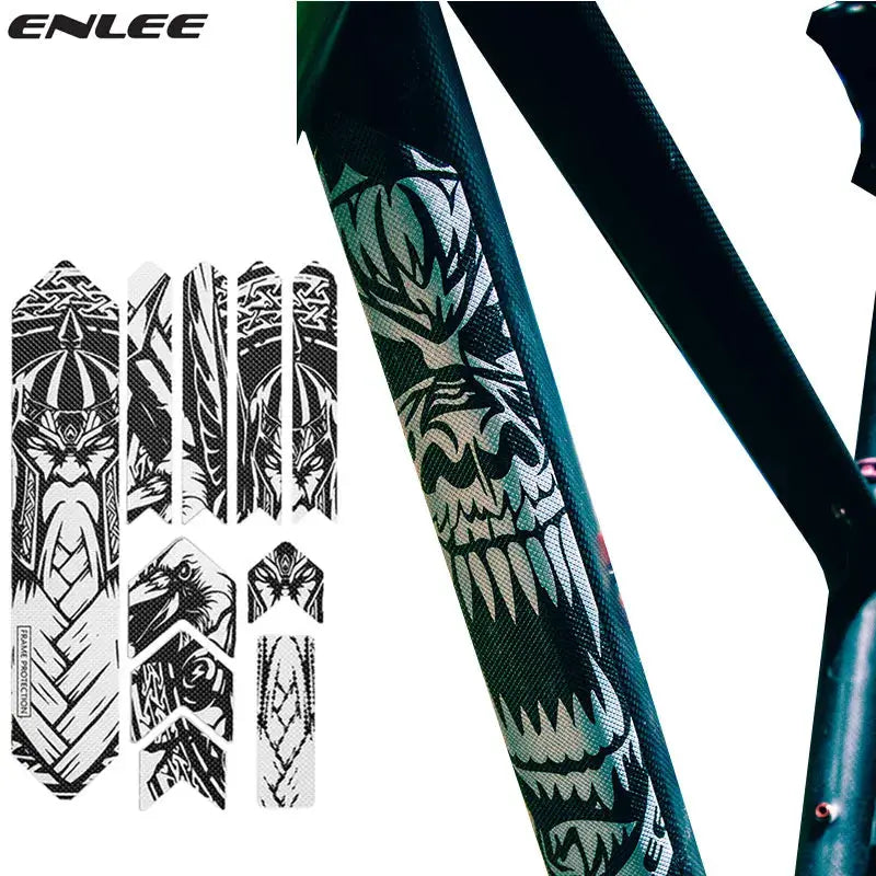 ENLEE Mountain Bike Frame Sticker Scratch-Proof Waterproof Protective Film 3M Film Rhino Leather Cycling Accessories by InterCyprus Trading Ltd