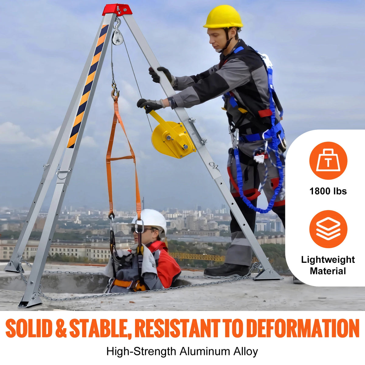 SucceBuy Confined Space Tripod Kit &ndash; 1800/2600 Lbs Capacity