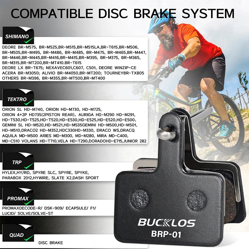 BUCKLOS Bicycle Hydraulic Disc Pad - Heat Dissipation