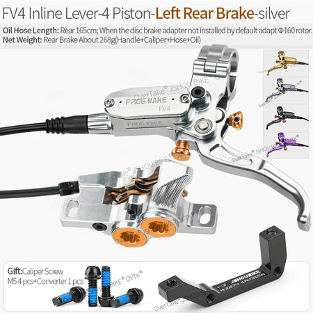 Frog Wake FV-4 MTB Hydraulic Disc Brake Kit &ndash; Four-Piston IN-LR-SR / CHINA